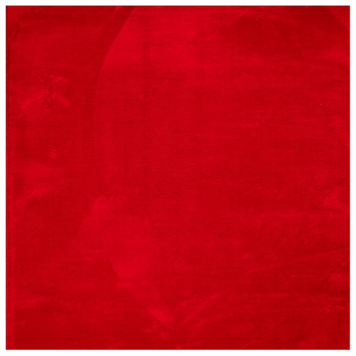 Covor HUARTE, fir scurt, moale și lavabil, roșu, 160x160 cm - WALTI WALTI