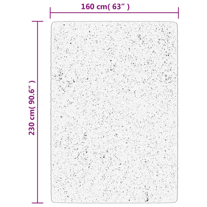 Covor pufos "PAMPLONA" fire înalte antracit modern 160x230 cm WALTI