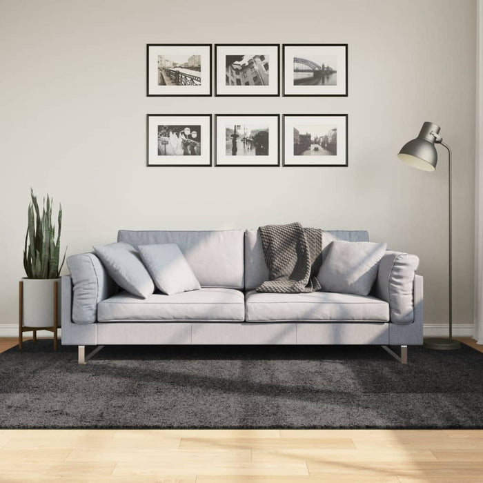 Covor pufos "PAMPLONA" fire înalte antracit modern 160x230 cm WALTI