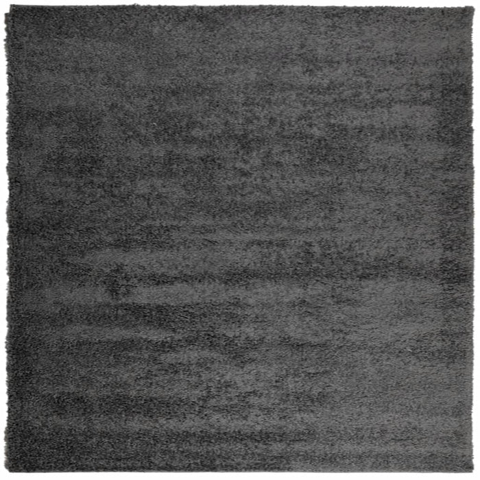 Covor pufos "PAMPLONA" fire înalte antracit modern 200x200 cm WALTI