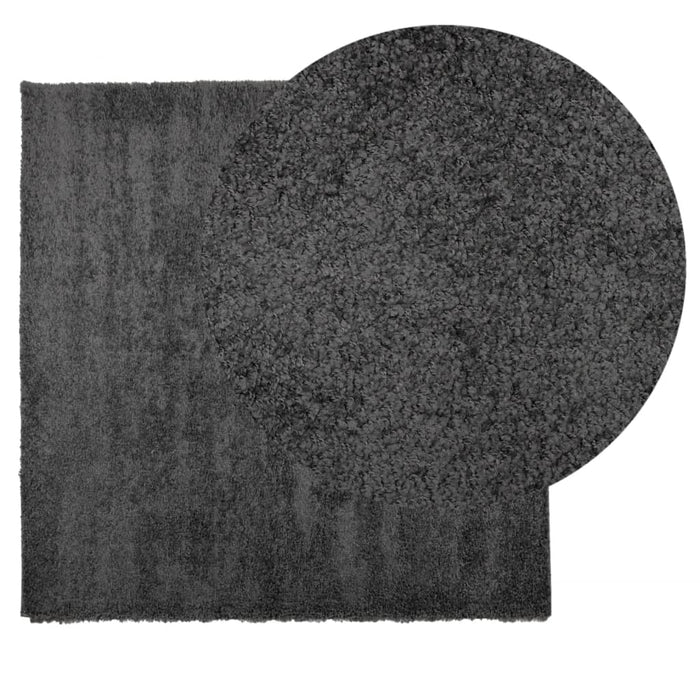 Covor pufos "PAMPLONA" fire înalte antracit modern 200x200 cm WALTI