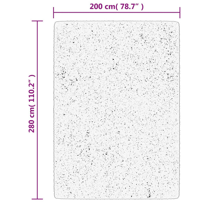Covor pufos "PAMPLONA" fire înalte antracit modern 200x280 cm WALTI