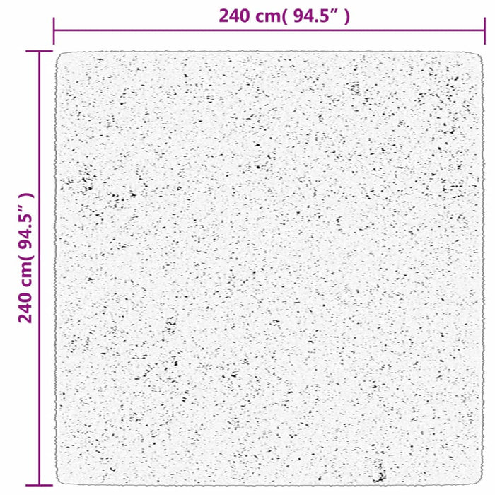 Covor pufos "PAMPLONA" fire înalte antracit modern 240x240 cm WALTI