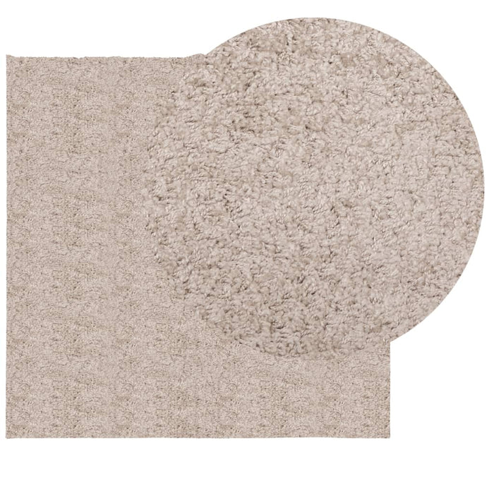 Covor pufos "PAMPLONA" cu fire înalte, bej modern, 120x120 cm WALTI
