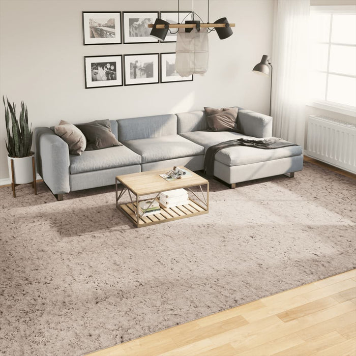 Covor pufos "PAMPLONA" cu fire înalte, bej modern, 300x400 cm WALTI