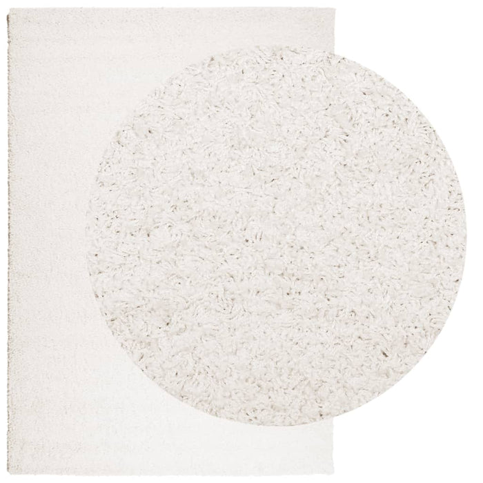 Covor pufos "PAMPLONA" cu fire înalte, crem modern, 120x170 cm - WALTI WALTI
