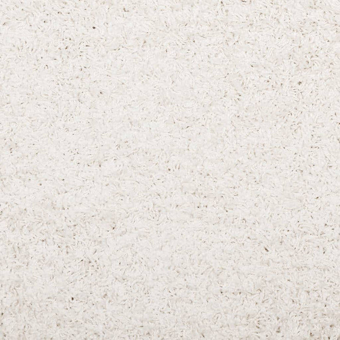 Covor pufos "PAMPLONA" cu fire înalte, crem modern Ø 120 cm WALTI