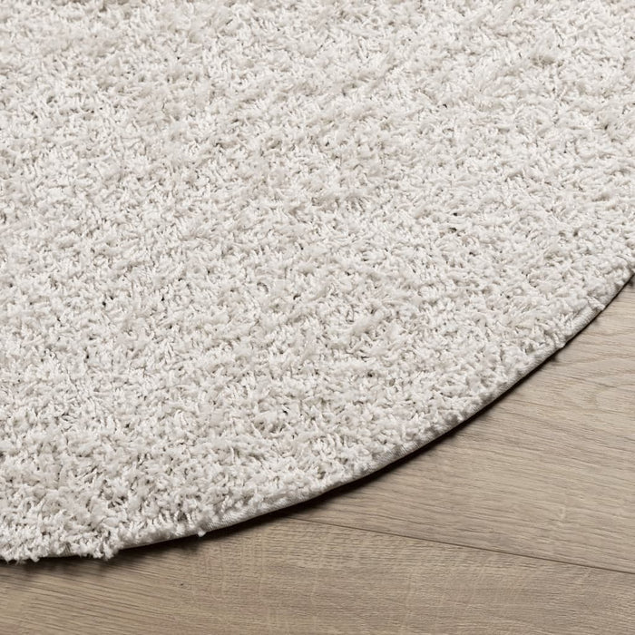 Covor pufos "PAMPLONA" cu fire înalte, crem modern Ø 160 cm WALTI