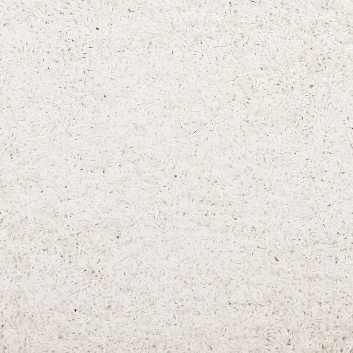 Covor pufos "PAMPLONA" cu fire înalte, crem modern Ø 160 cm WALTI