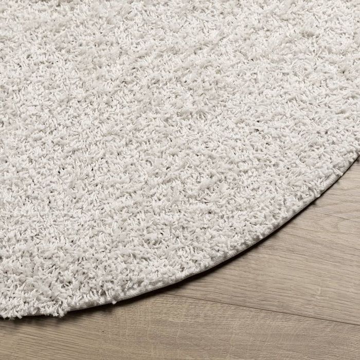 Covor pufos "PAMPLONA" cu fire înalte, crem modern Ø 200 cm WALTI