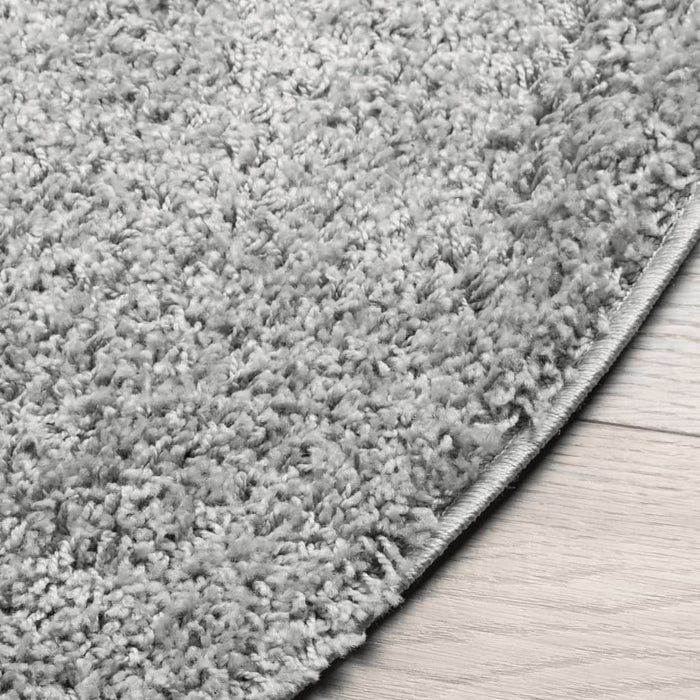 Covor pufos "PAMPLONA" cu fire înalte, gri modern, Ø 120 cm WALTI