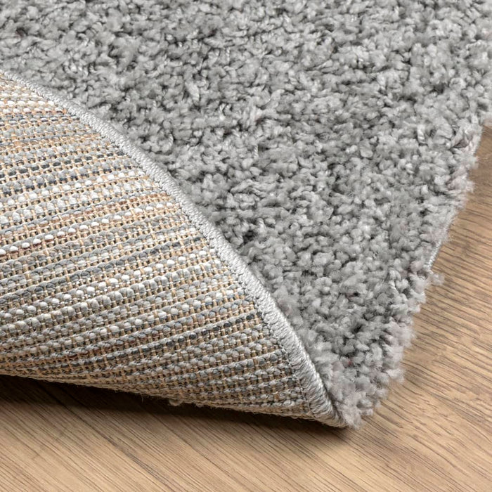 Covor pufos "PAMPLONA" cu fire înalte, gri modern, Ø 120 cm WALTI