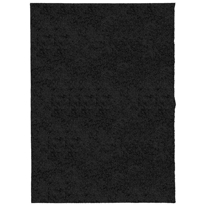 Covor pufos "PAMPLONA" cu fire înalte, negru modern, 140x200 cm WALTI