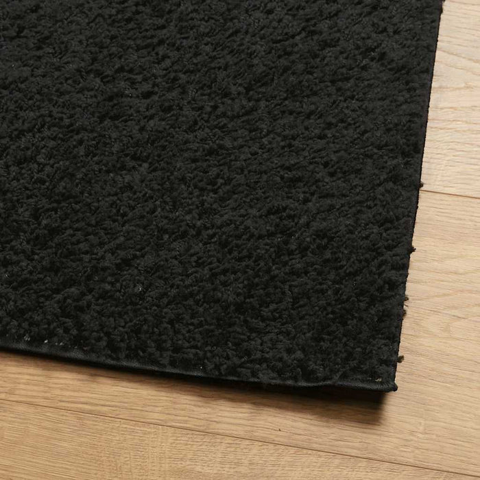 Covor pufos "PAMPLONA" cu fire înalte, negru modern, 140x200 cm WALTI