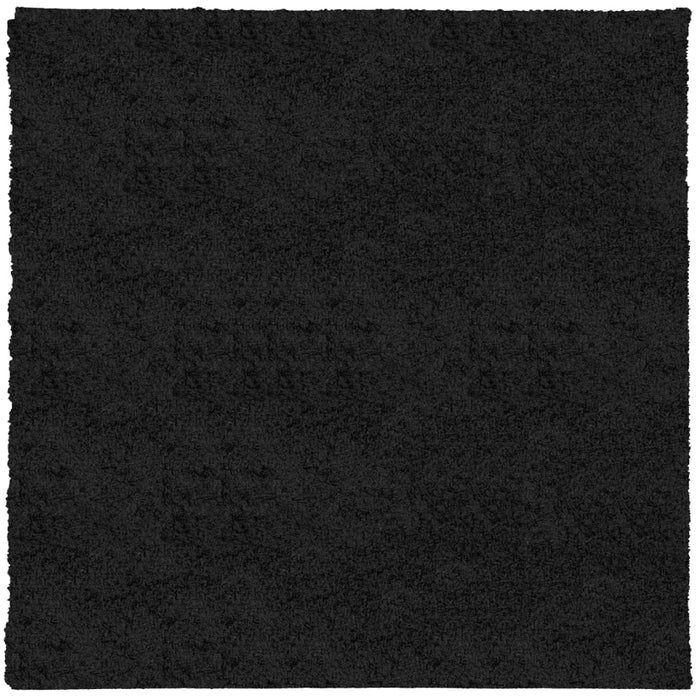 Covor pufos "PAMPLONA" cu fire înalte, negru modern, 200x200 cm WALTI