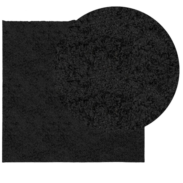 Covor pufos "PAMPLONA" cu fire înalte, negru modern, 200x200 cm WALTI