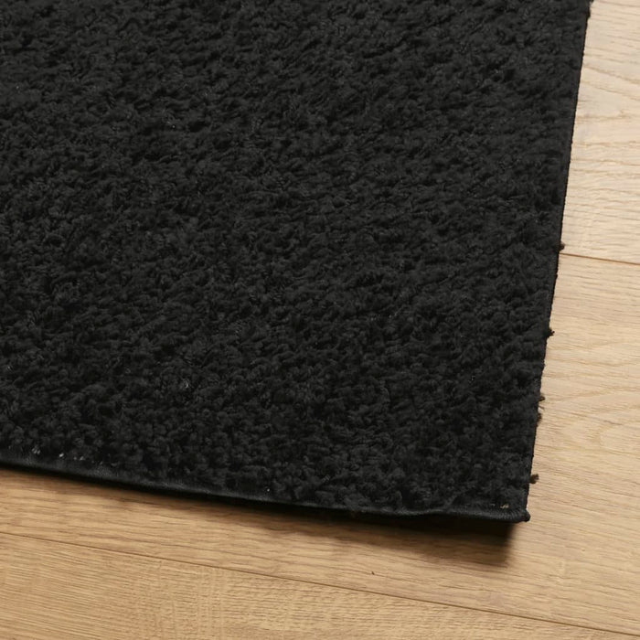 Covor pufos "PAMPLONA" cu fire înalte, negru modern, 200x200 cm WALTI