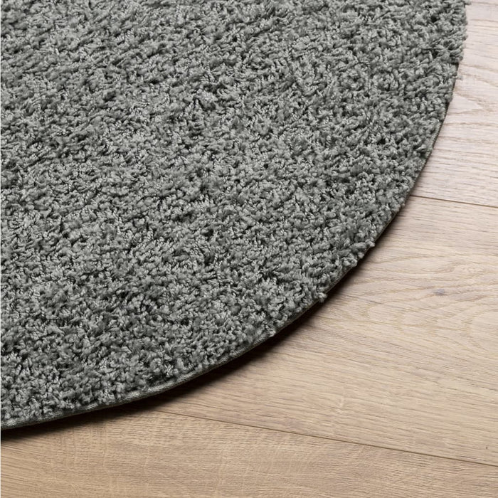 Covor pufos "PAMPLONA" cu fire înalte, verde modern, Ø 160 cm WALTI
