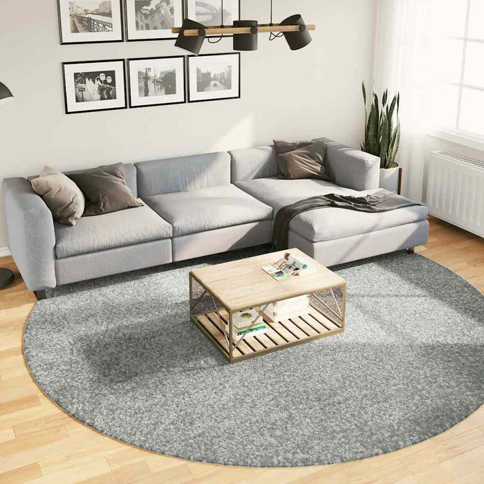 Covor pufos "PAMPLONA" cu fire înalte, verde modern, Ø 280 cm WALTI