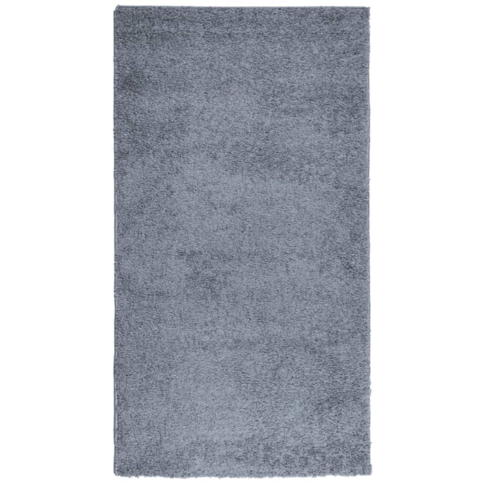 Covor pufos "PAMPLONA" cu fire înalte albastru modern 60x110 cm WALTI