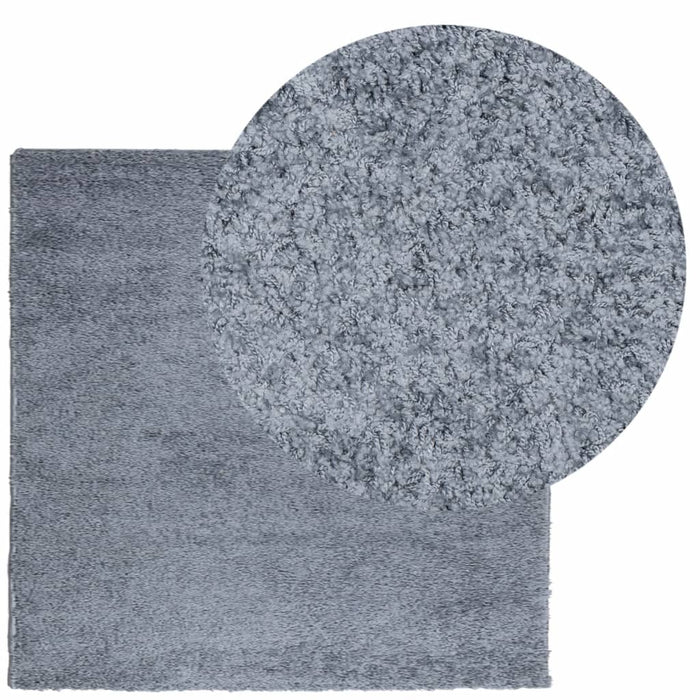 Covor pufos "PAMPLONA" fire înalte albastru modern 160x160 cm WALTI