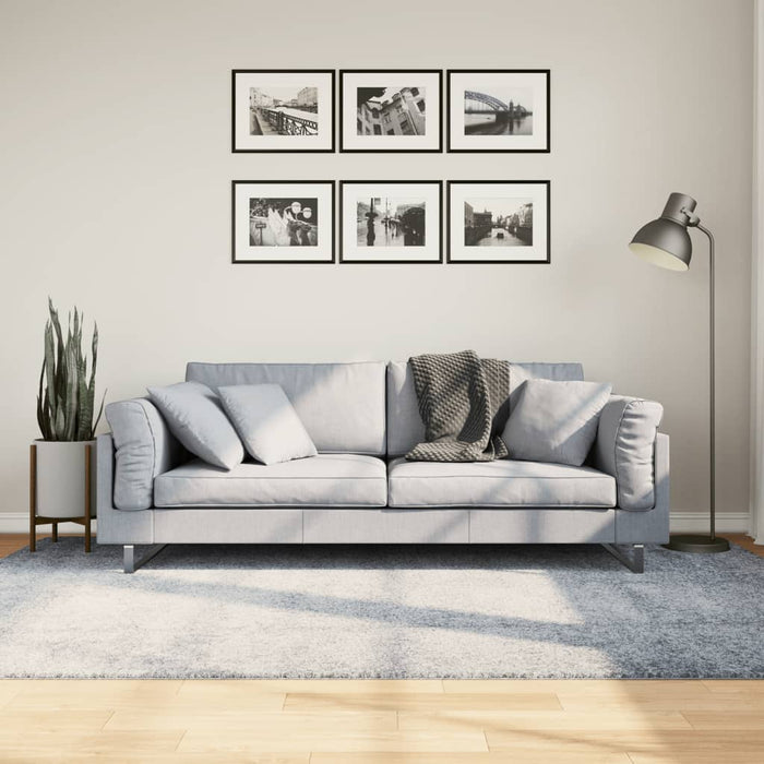 Covor pufos "PAMPLONA" fire înalte, albastru modern 160x230 cm WALTI