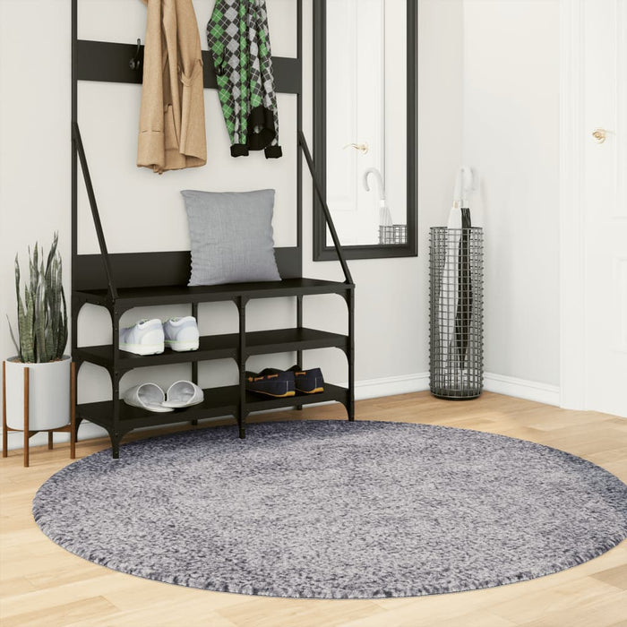 Covor pufos "PAMPLONA" cu fire înalte, albastru modern Ø 160 cm WALTI