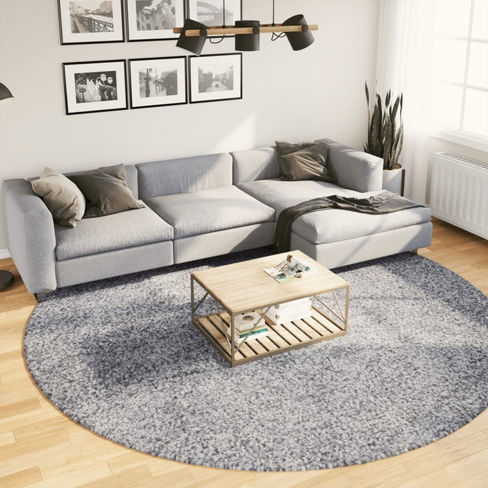 Covor pufos "PAMPLONA" cu fire înalte, albastru modern Ø 280 cm - WALTI WALTI