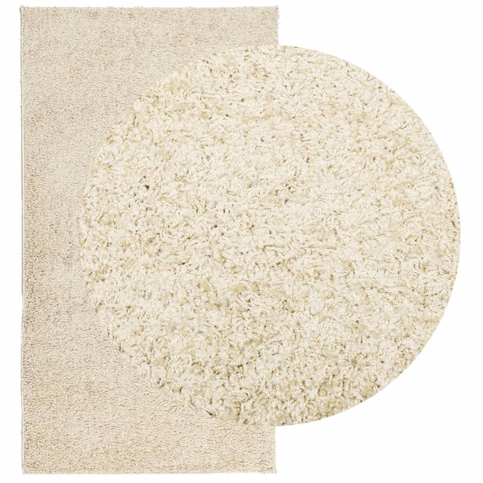 Covor pufos "PAMPLONA" cu fire înalte, auriu modern, 60x110 cm - WALTI WALTI