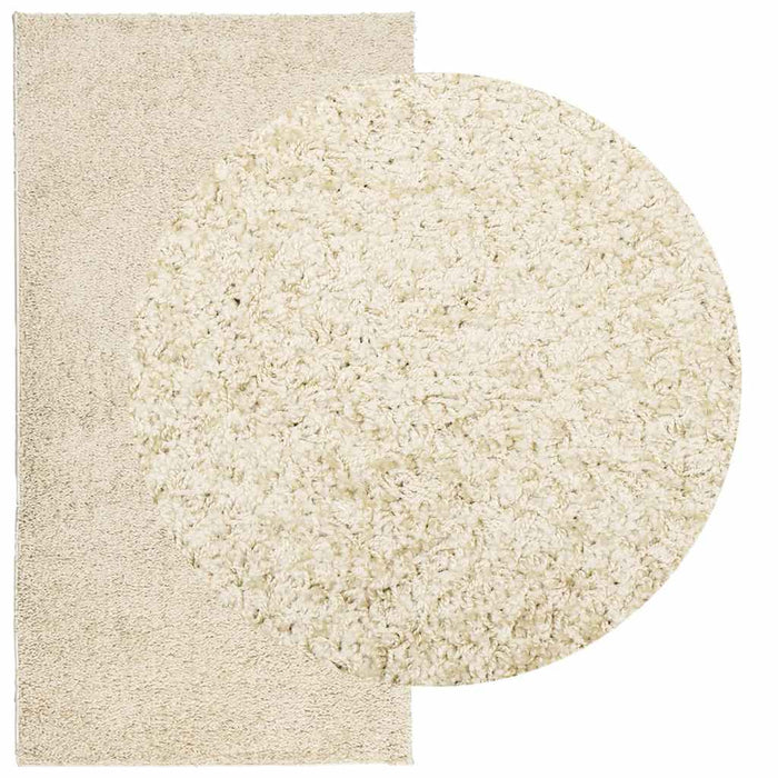 Covor pufos "PAMPLONA" cu fire înalte, auriu modern, 80x150 cm WALTI