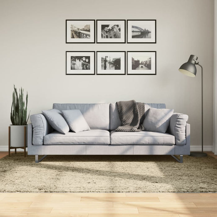 Covor pufos "PAMPLONA" cu fire înalte, auriu modern, 160x230 cm - WALTI WALTI