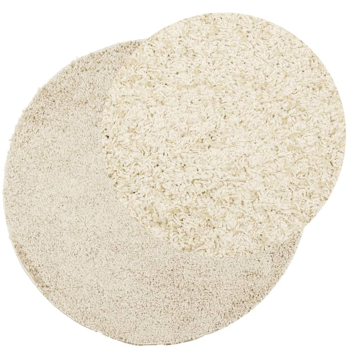 Covor pufos "PAMPLONA" cu fire înalte, auriu modern, Ø 160 cm - WALTI WALTI