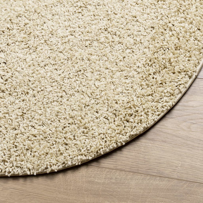Covor pufos "PAMPLONA" cu fire înalte, auriu modern, Ø 160 cm - WALTI WALTI