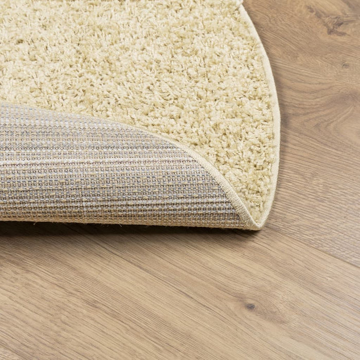 Covor pufos "PAMPLONA" cu fire înalte, auriu modern, Ø 160 cm - WALTI WALTI