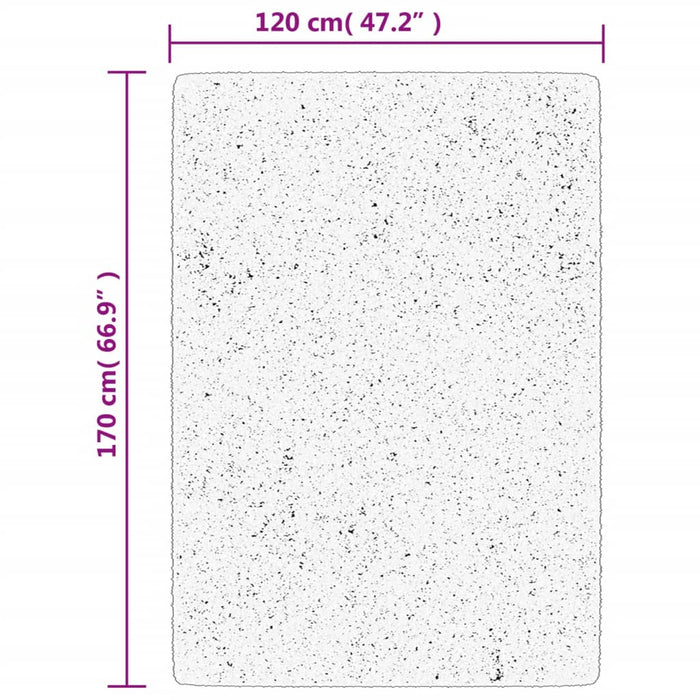 Covor pufos "PAMPLONA" fire înalte negru/crem modern 120x170 cm WALTI