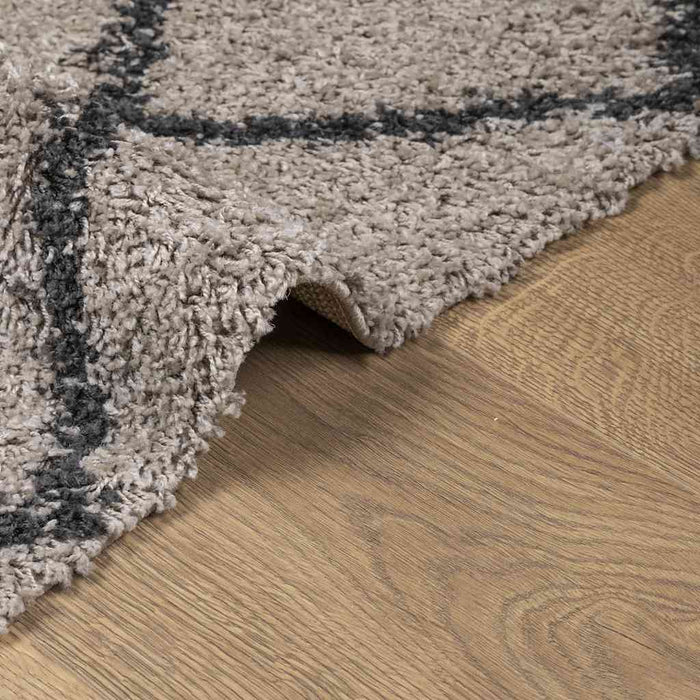 Covor pufos "PAMPLONA" cu fire înalte, bej/antracit, 80x150 cm WALTI