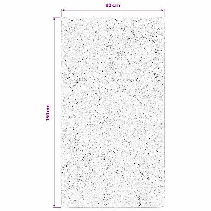 Covor pufos "PAMPLONA" cu fire înalte, bej/antracit, 80x150 cm WALTI