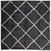 Covor pufos "PAMPLONA" fire înalte negru/crem modern 120x120 cm - WALTI WALTI