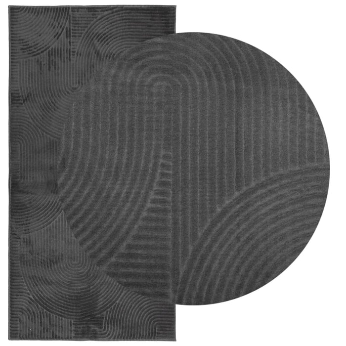 Covor IZA aspect scandinav cu fire scurte, antracit,100x200cm - WALTI WALTI