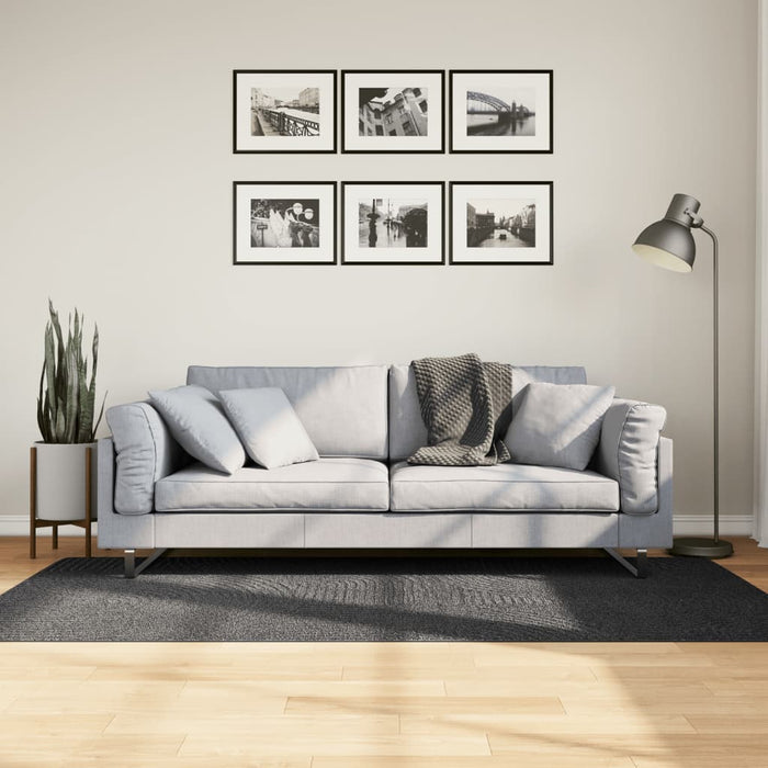 Covor IZA aspect scandinav cu fire scurte, antracit,100x200cm - WALTI WALTI