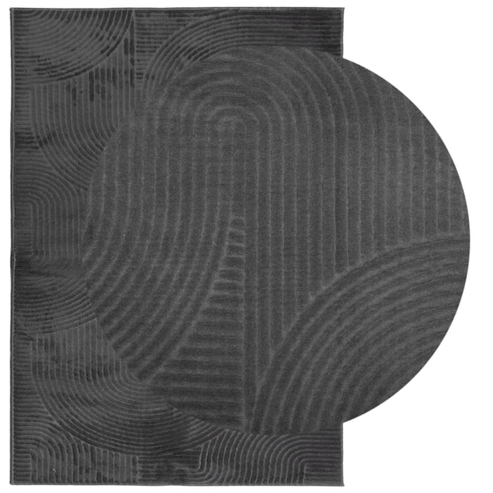Covor IZA aspect scandinav cu fire scurte, antracit,120x170cm - WALTI WALTI