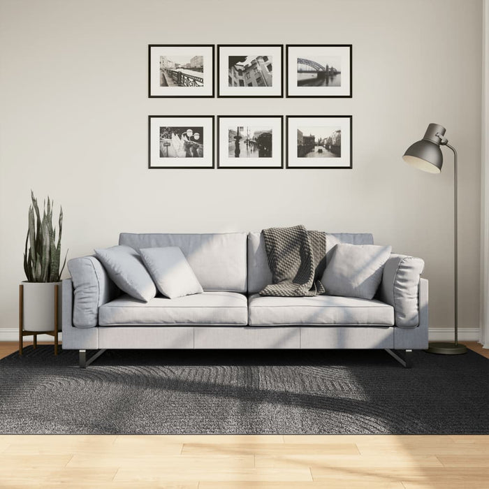 Covor IZA aspect scandinav cu fire scurte, antracit,160x230cm - WALTI WALTI