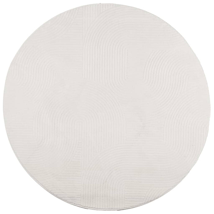Covor IZA aspect scandinav, cu fire scurte, crem, Ø 80 cm - WALTI WALTI