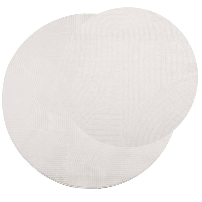 Covor IZA aspect scandinav, cu fire scurte, crem, Ø 80 cm - WALTI WALTI
