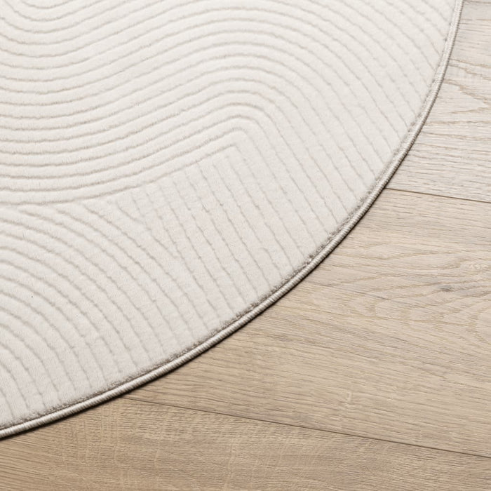 Covor IZA aspect scandinav, cu fire scurte, crem, Ø 80 cm - WALTI WALTI