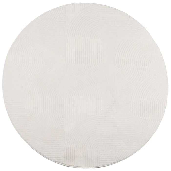 Covor IZA aspect scandinav, cu fire scurte, crem, Ø 100 cm - WALTI WALTI