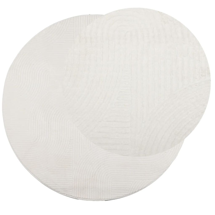 Covor IZA aspect scandinav, cu fire scurte, crem, Ø 100 cm - WALTI WALTI