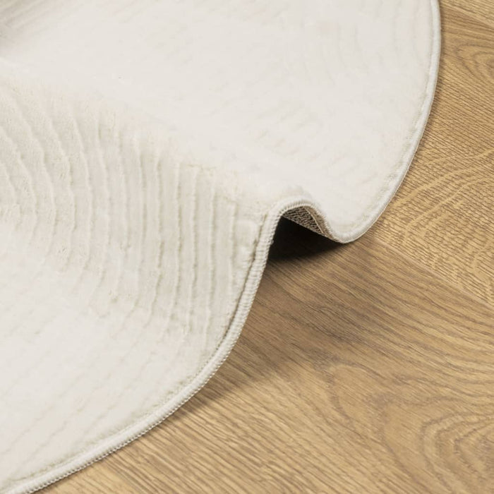 Covor IZA aspect scandinav, cu fire scurte, crem, Ø 100 cm - WALTI WALTI