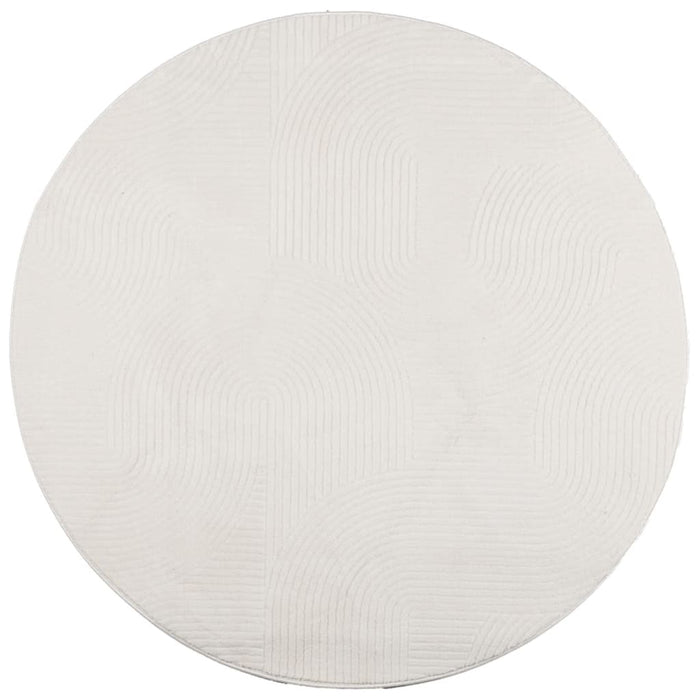 Covor IZA aspect scandinav, cu fire scurte, crem, Ø 120 cm - WALTI WALTI