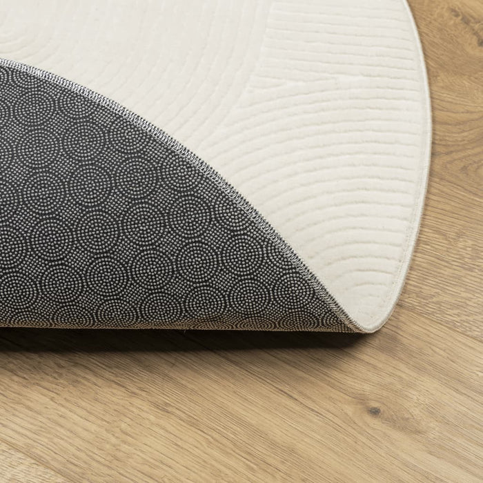 Covor IZA aspect scandinav, cu fire scurte, crem, Ø 120 cm - WALTI WALTI